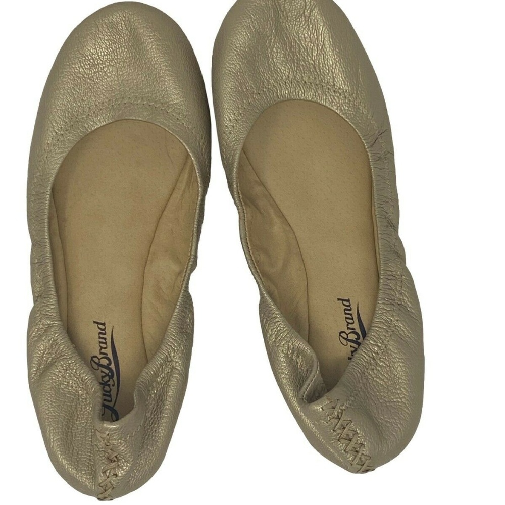 Lucky Brand tan metallic ballet flats - 8.5